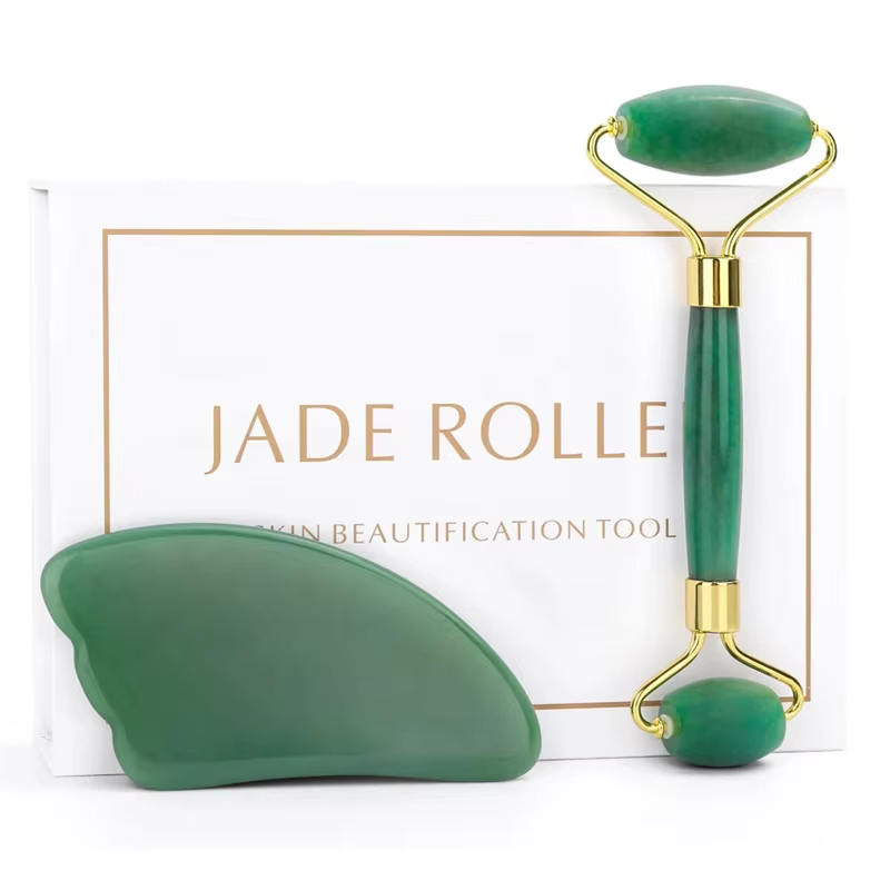 Jade Roller Gua Sha ensemble rouleau Facial masseur visage corps cou ascenseur serrer minceur outils de soins de la peau