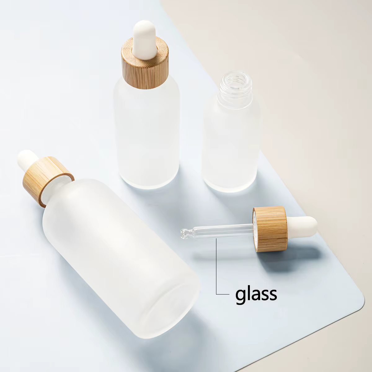 Flacons compte-gouttes huile essentielle pour soins cosmétiques de la peau 5ML-100ML récipient à Pipette en verre