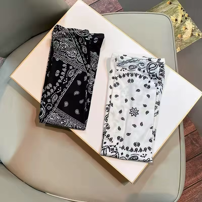 Manchettes polyvalentes avec motif floral cachemire pour hommes, manchettes rafraîchissantes tendance pour hommes, manchettes de protection solaire estivales