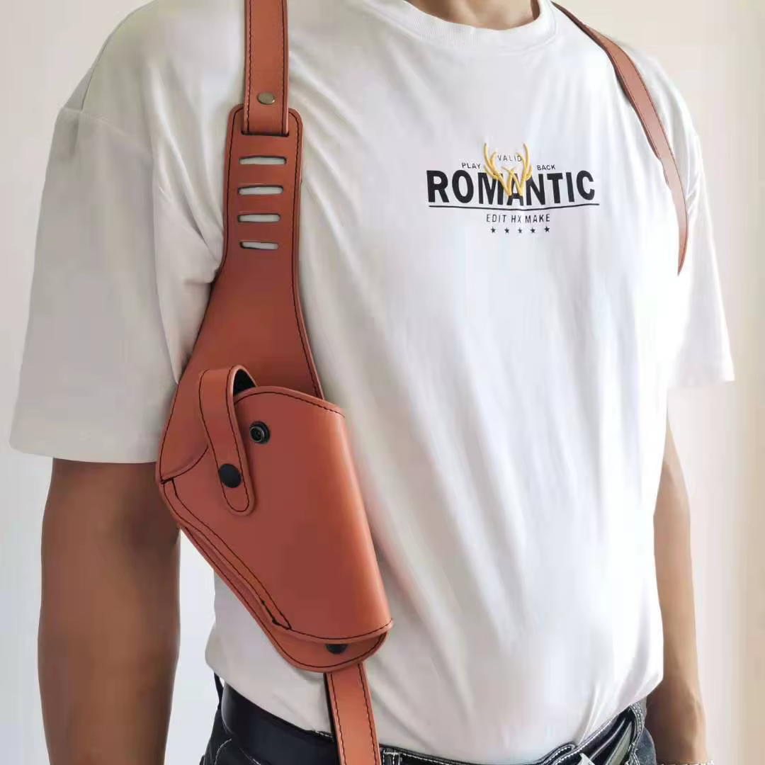 Étui tactique dissimulé pour la chasse sous les bras, pistolet en cuir PU pour le transport, pistolet général Compatible, Type réglable, épaule