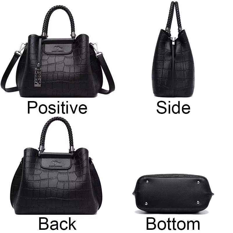 Sacs à Main en cuir véritable pour femmes, sacs à bandoulière tricotés à la main, fourre-tout de styliste à motif de pierre, 2023