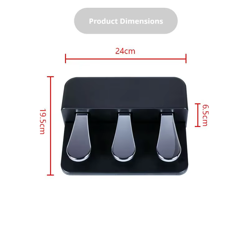 Pédale de sustain pour piano, synthétiseur électronique à trois pieds, clavier MIDI, accessoires pour pédale.