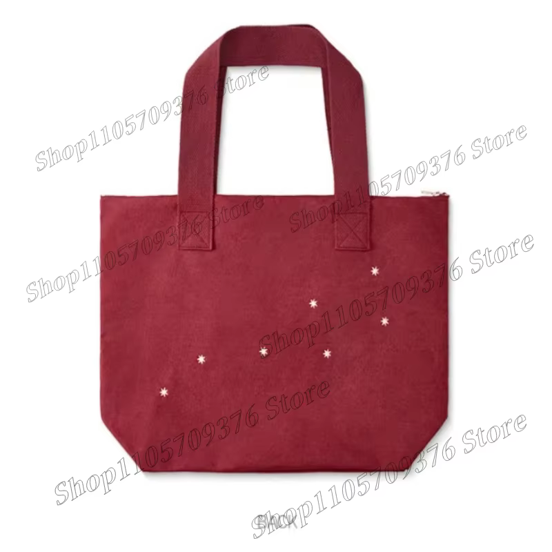 Sac fourre-tout en toile rouge imprimé ARIRANG, style décontracté, sac à bandoulière pour collection de fans, travail et courses quotidiennes, idéal comme cadeau