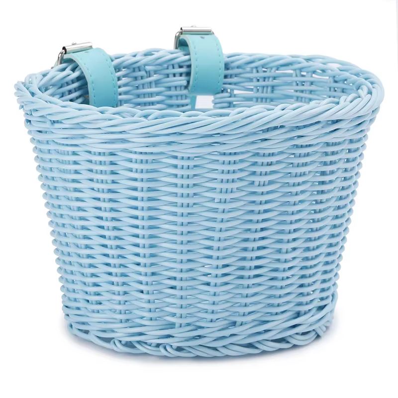 Panier de vélo traditionnel multifonction pour guidon avant, panier de vélo étanche tissé à la main pour enfants