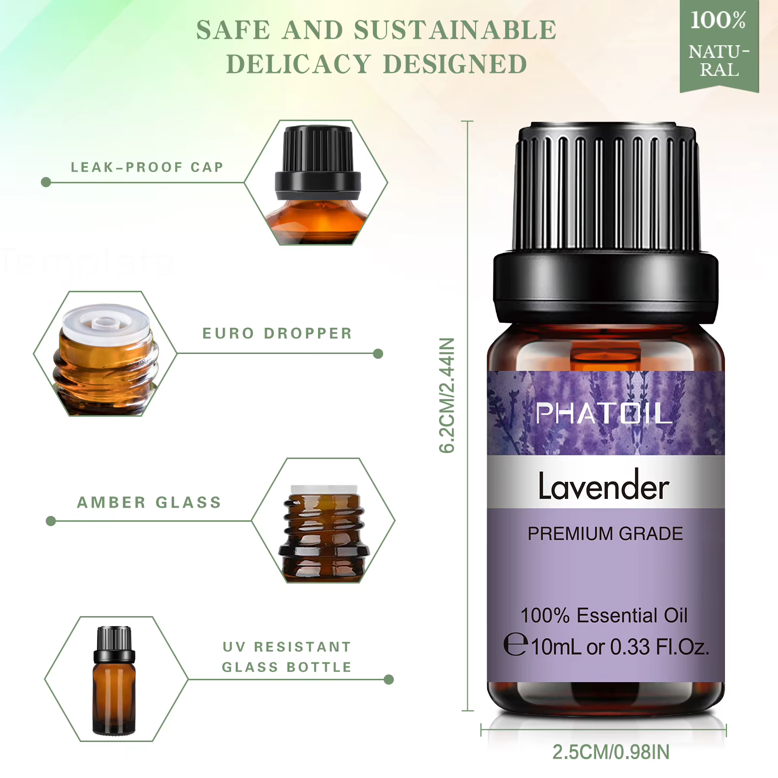 PHATOIL 10ml huiles essentielles de roses naturelles pures pour humidificateurs diffuseur Yoga méditation Ylang bergamote lavande vanille romarin