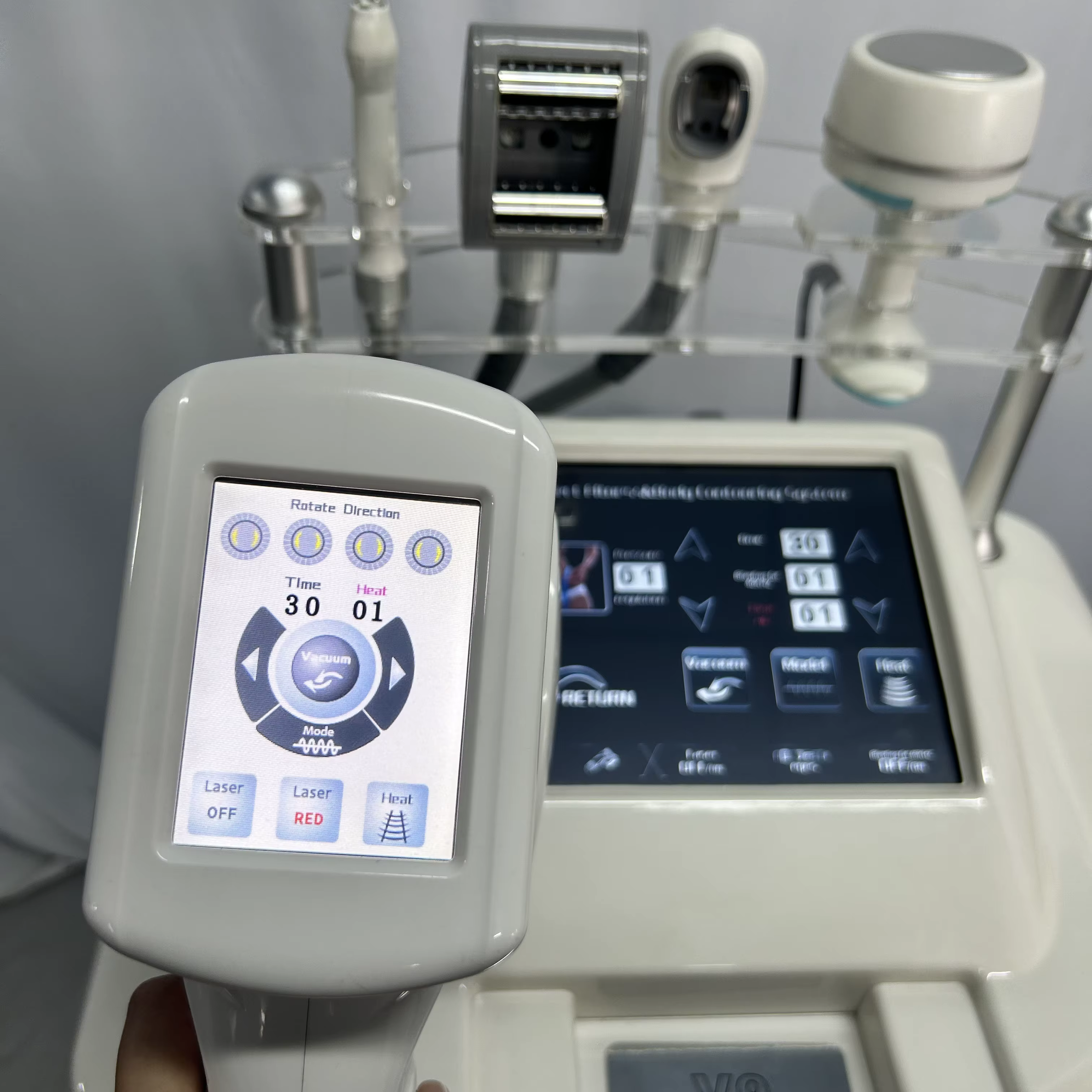 NOUVEAU V9 Vela Body Weight Loss Vacuum 80K Cavitation Slimming Roller Shaping Massage Machine Frozen Fat Removal Facial Lift