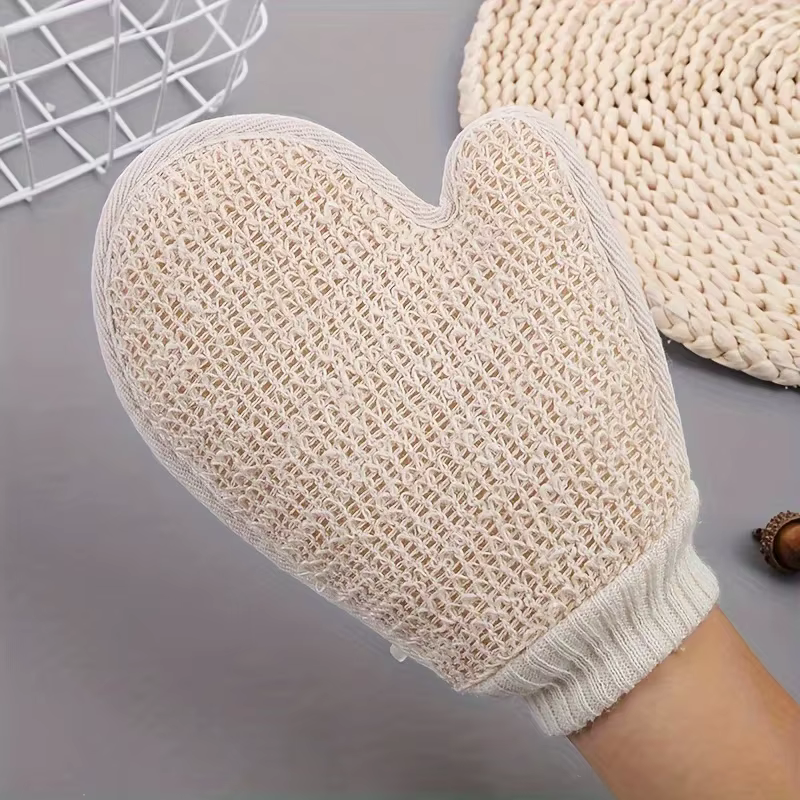 Brosse de gommage corporel en coton et lin