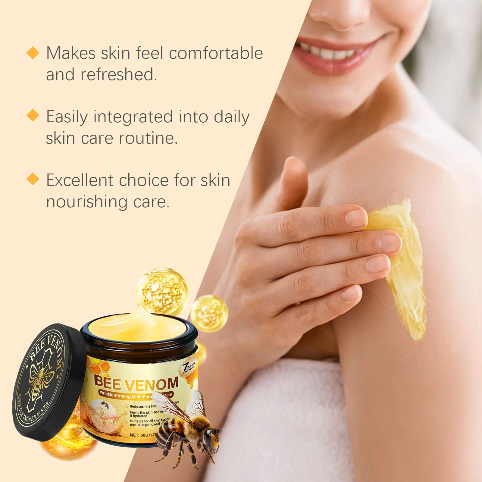 Crème raffermissante au venin d'abeille