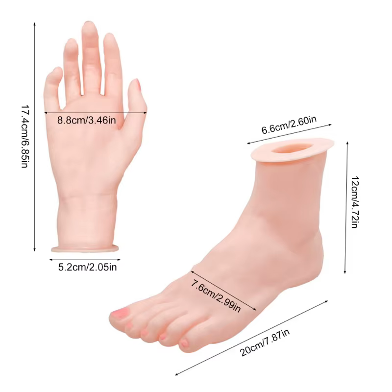 Modèle main pied en Silicone Flexible, avec articulations mobiles, pour présentoir bijoux C1FC
