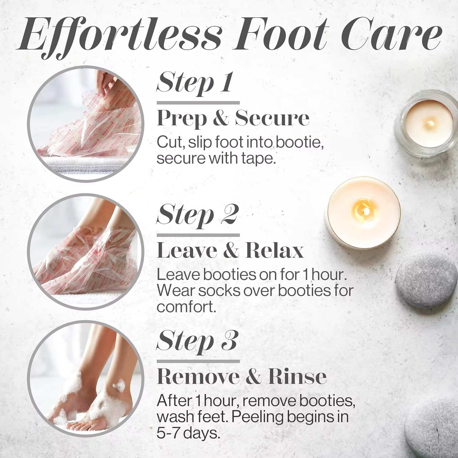 Chaussettes exfoliantes pour les pieds