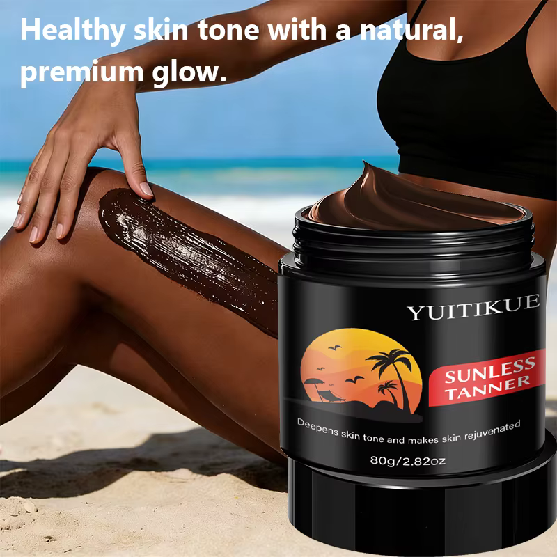 Crème autobronzante naturelle YUITIKUE - Facile à appliquer