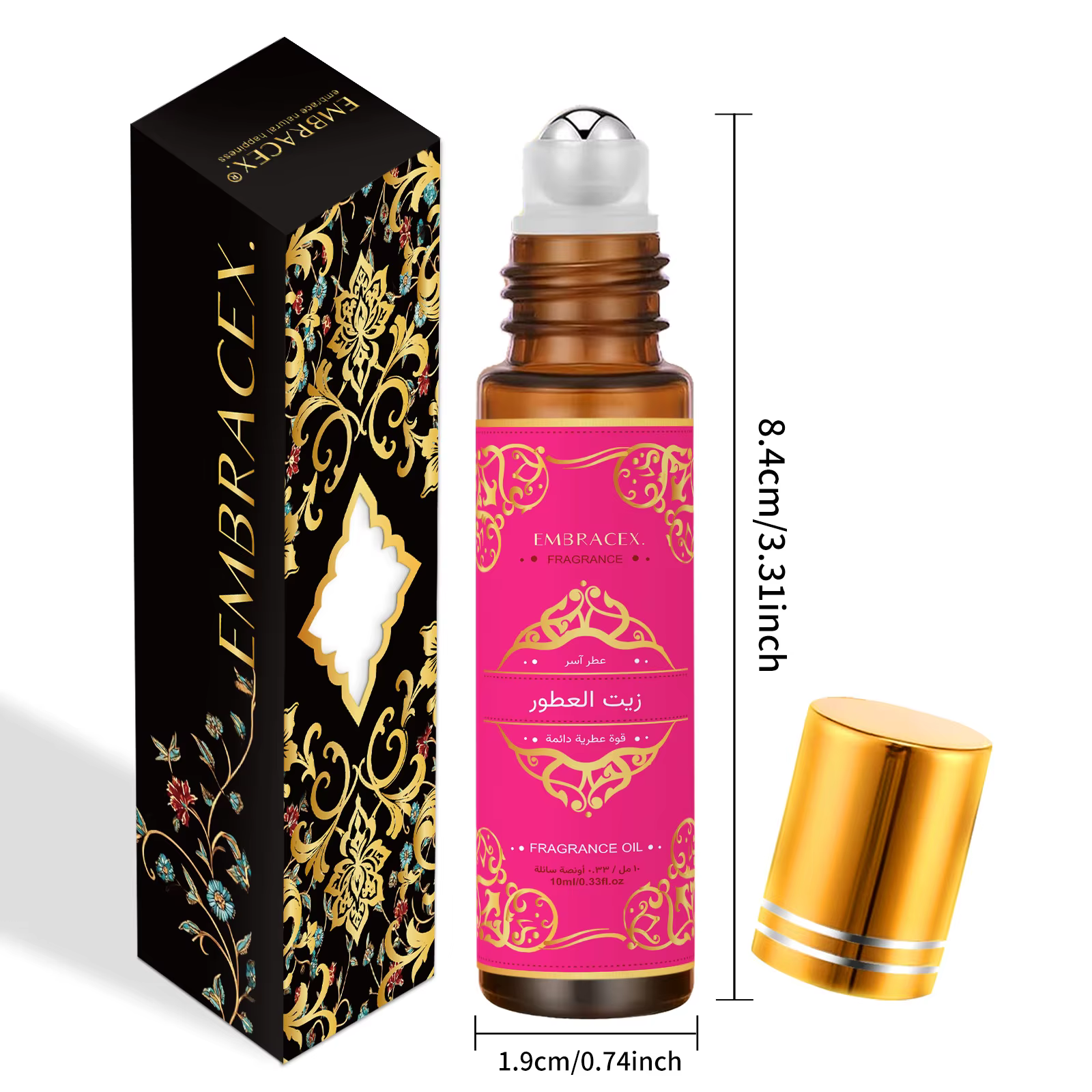 8PC/1PC 10ml Huiles essentielles en roll-on Cadeau Eid al-Fitr Humidificateur Six parfums longue durée