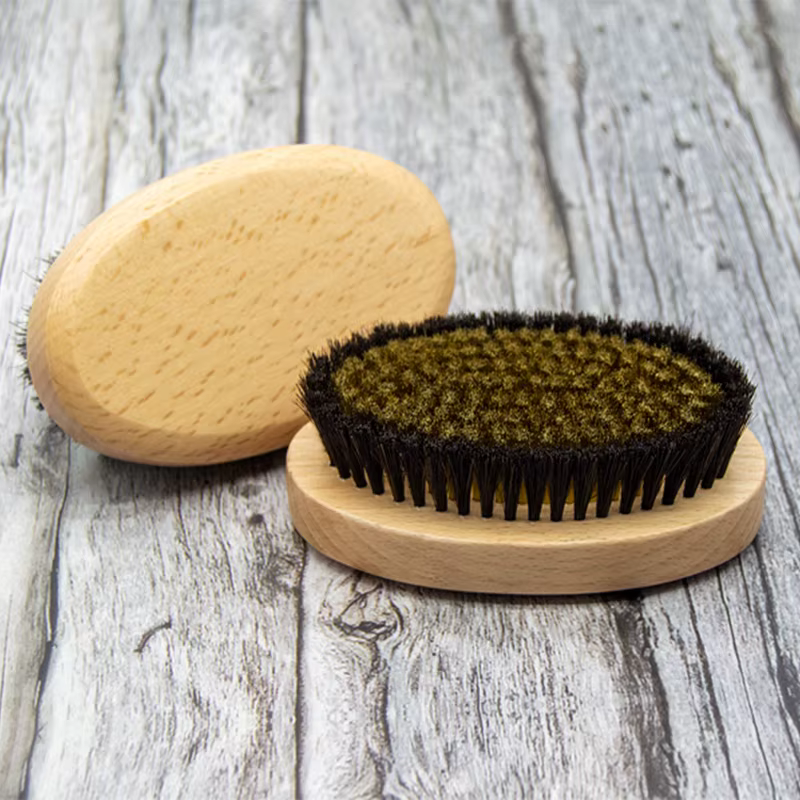 Brosse corporelle sèche en poils naturels et fil de cuivre