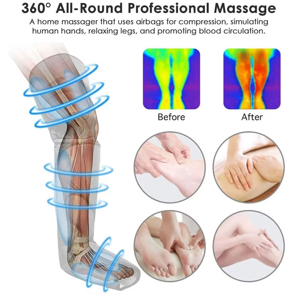 Appareil de massage des jambes à compression d'air pour combattre les varices