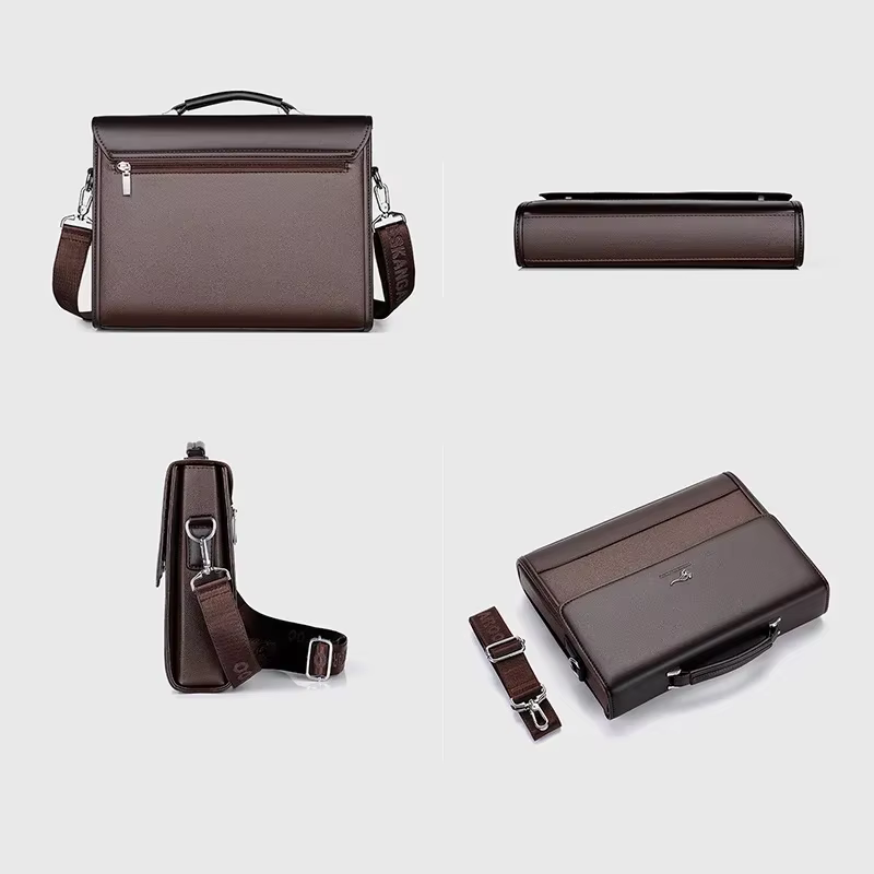 Sacs à main en cuir Pu pour hommes, fourre-tout, porte-documents d'affaires, sac à bandoulière de marque pour ordinateur portable, organisateur pour Documents, 2026