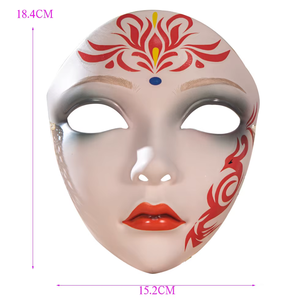 Belle femme masque complet Style ancien chinois bricolage peint à la main décor pour mascarade accessoires de fête Hanfu accessoires de Costume