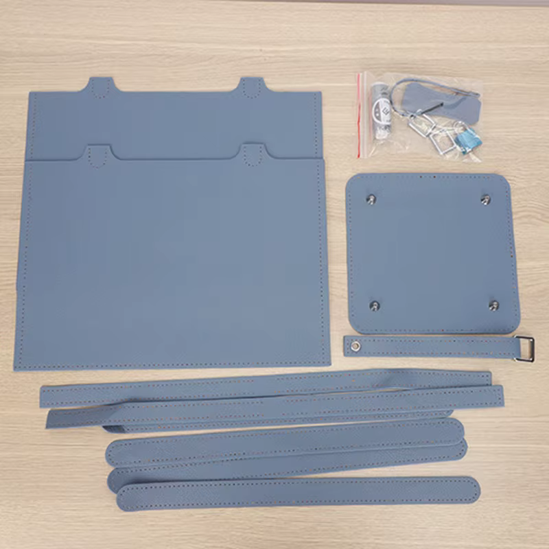 Sac à main en cuir PU pour femme, couture à la main avec accessoires, produit semi-fini, matériel de sac, bricolage, 1 ensemble