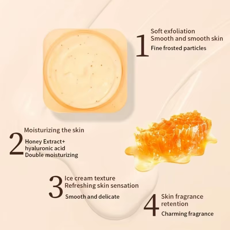 Gommage exfoliant et nettoyant au miel 500g