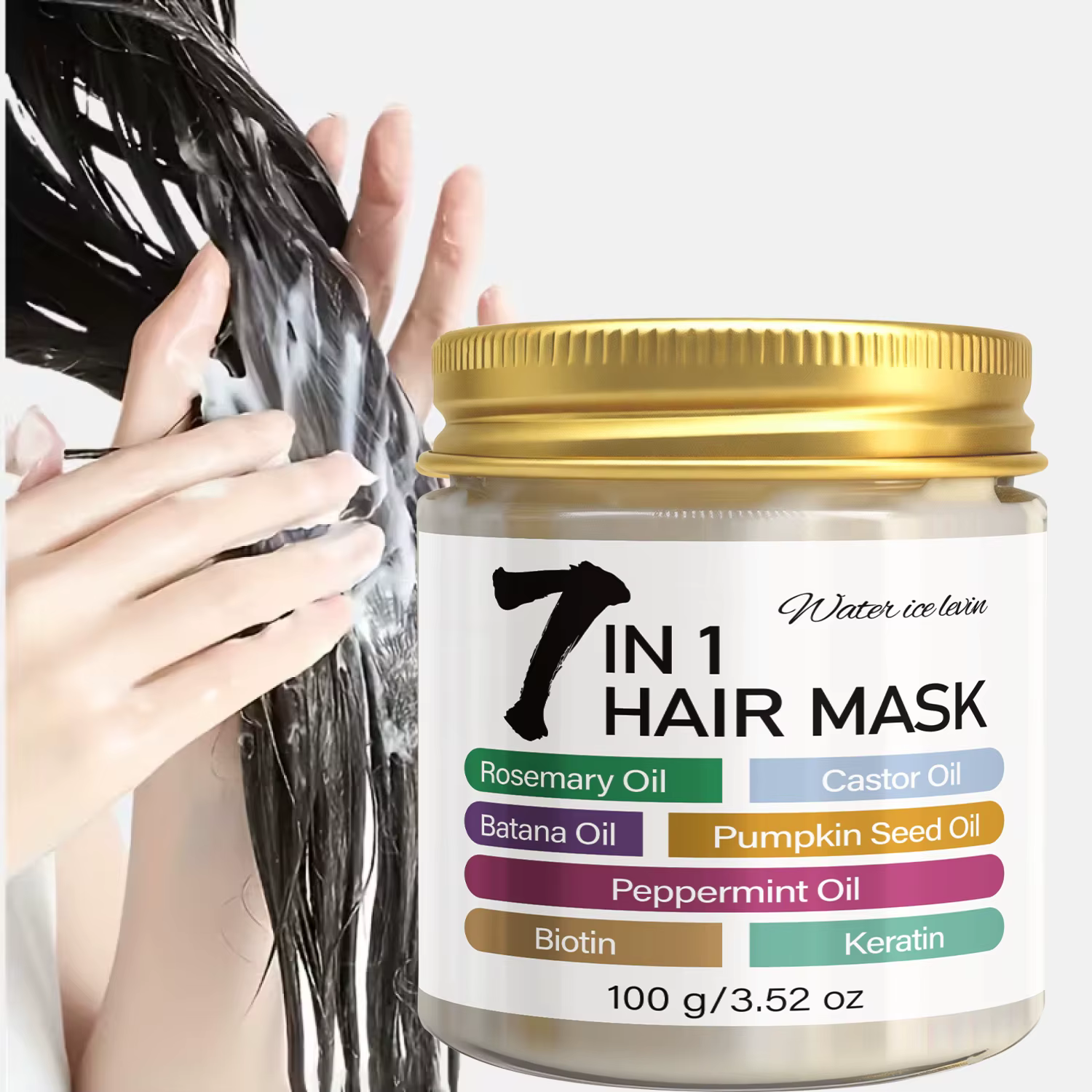 Masque Capillaire à l'Huile de Romarin et Huile de Ricin
