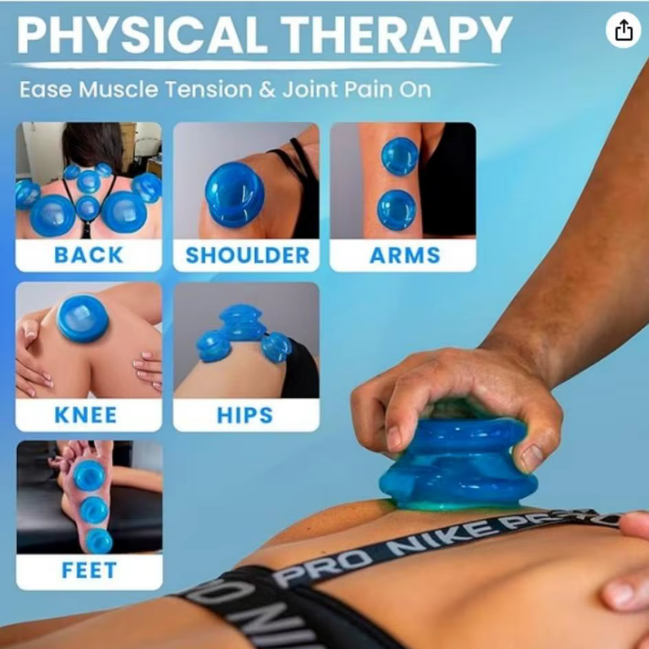 Kit de ventouses en silicone pour thérapie par aspiration