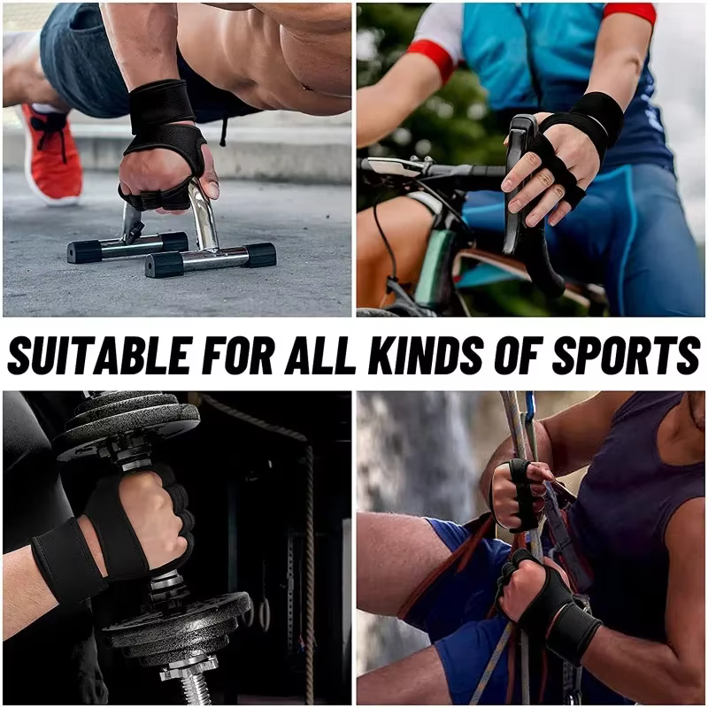 Gants de Sport d'entraînement, d'haltérophilie pour hommes et femmes, musculation, gymnastique, demi-doigt, antidérapants, protection de la paume du poignet