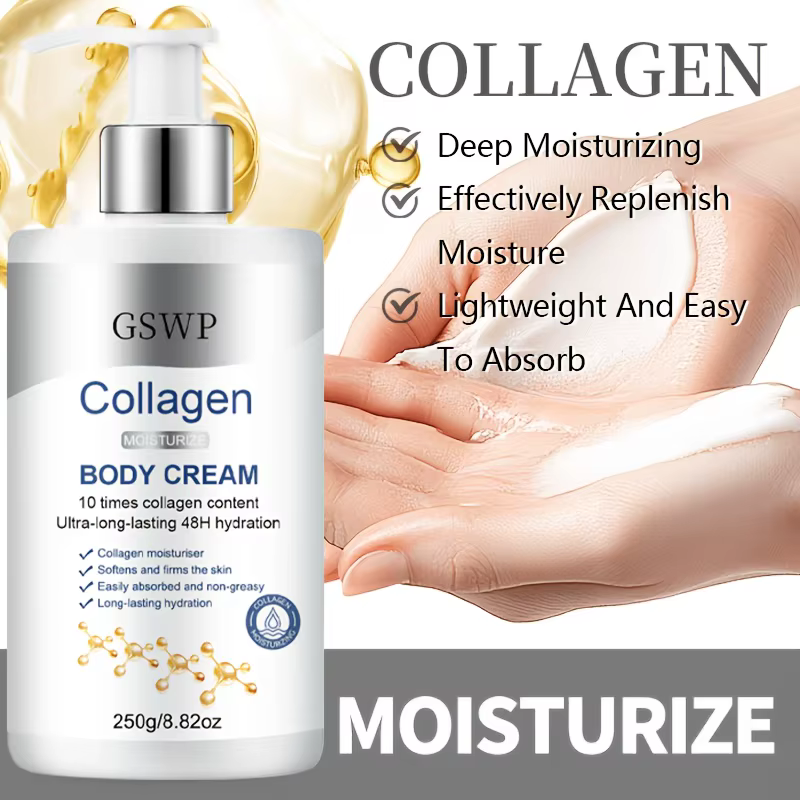 Crème hydratante pour le corps au collagène GSWP : Formule légère et non grasse