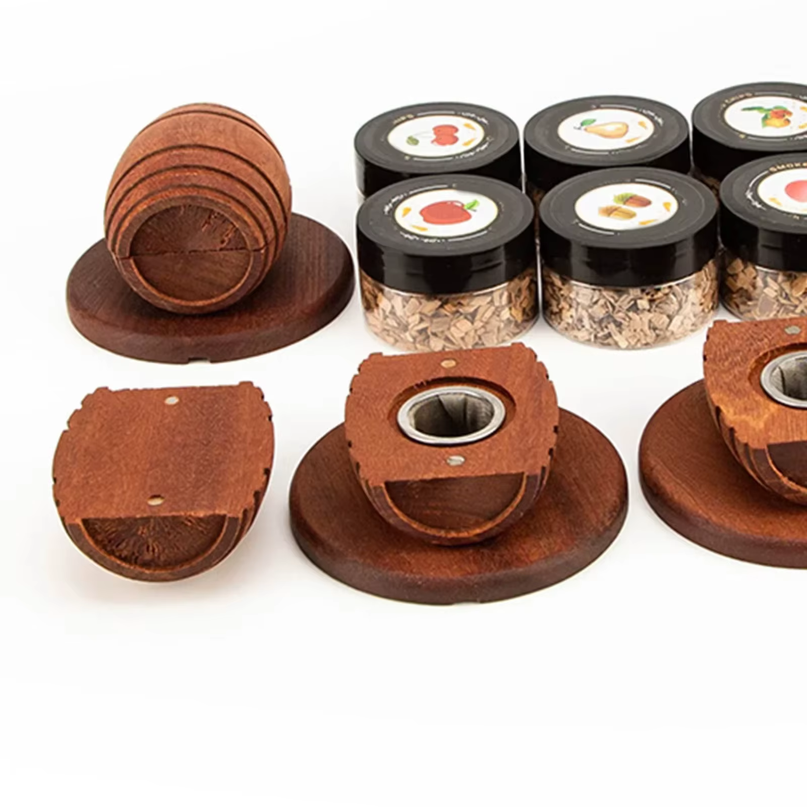 Kit de fumeur de whisky avec copeaux de bois-6 saveurs, infuseur de fumeur de boissons à l'ancienne pour cocktails, Bourbon d'anniversaire pour cadeaux