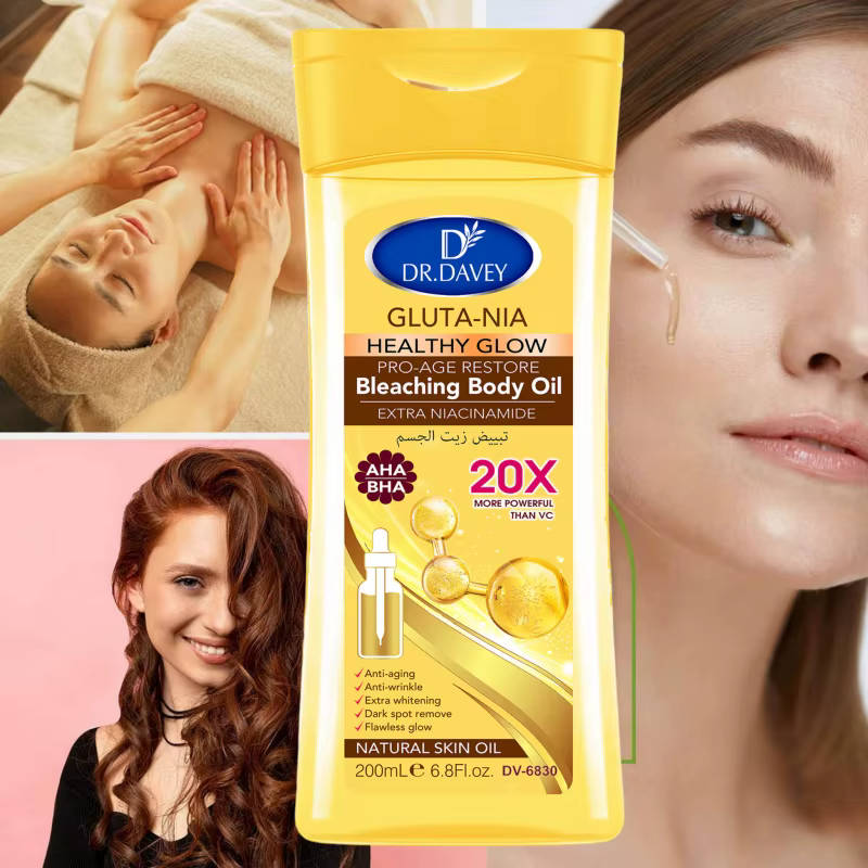 200ml DR.DAVEY GLUTA NIA Body OilHuile de soin de la peau hydrate et nourrit