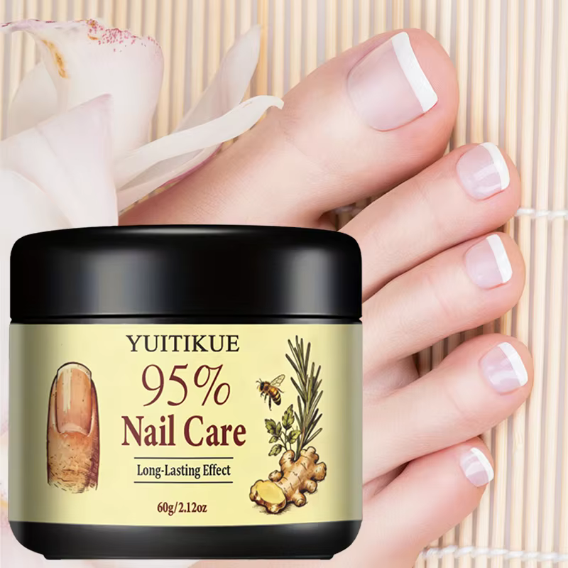 Crème de soin des ongles YUITIKUE 95% | Nourriture longue durée | Formule naturelle au gingembre et au romarin
