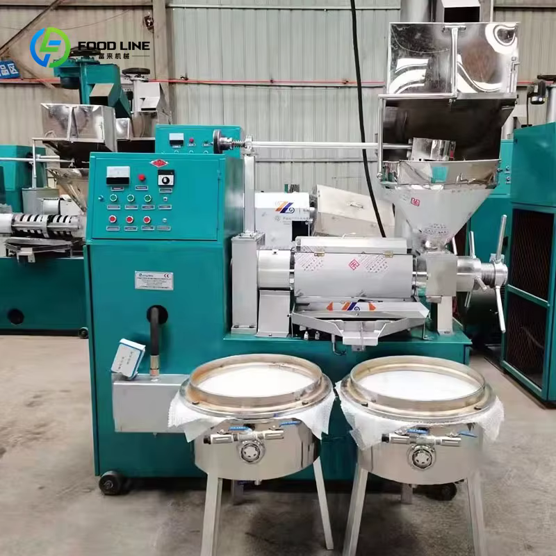 Presse à huile industrielle 200 kg/h haute capacité, à vis, pour pressage à froid et à chaud, avec système de filtration automatique, personnalisable