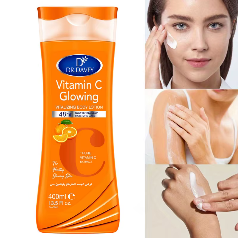 DR.DAVEY VITAMIN C body lotionGrande capacité400MLLotion corporelle hydratante et rafraîchissante Four Seasons