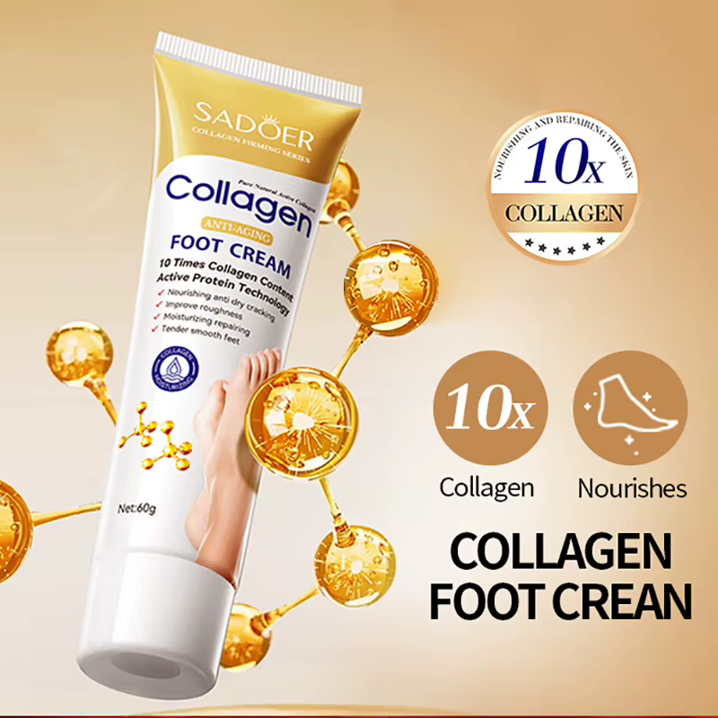 SAODER collagène pied crème pieds soins de la peau hydratant raffermissant nourrissant réparateur