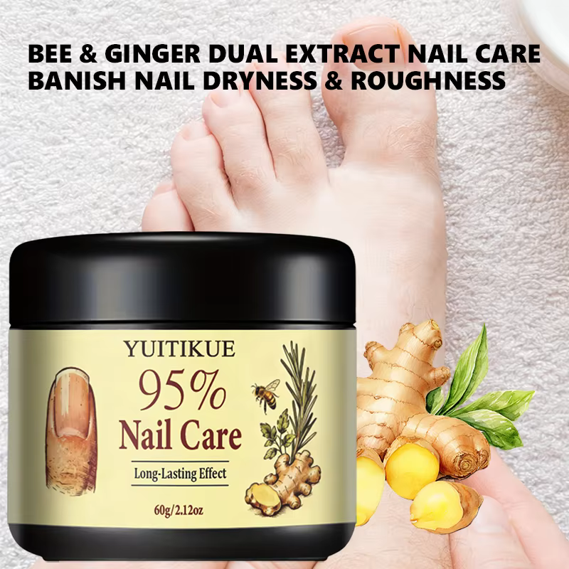 Crème de soin des ongles YUITIKUE 95% | Nourriture longue durée | Formule naturelle au gingembre et au romarin