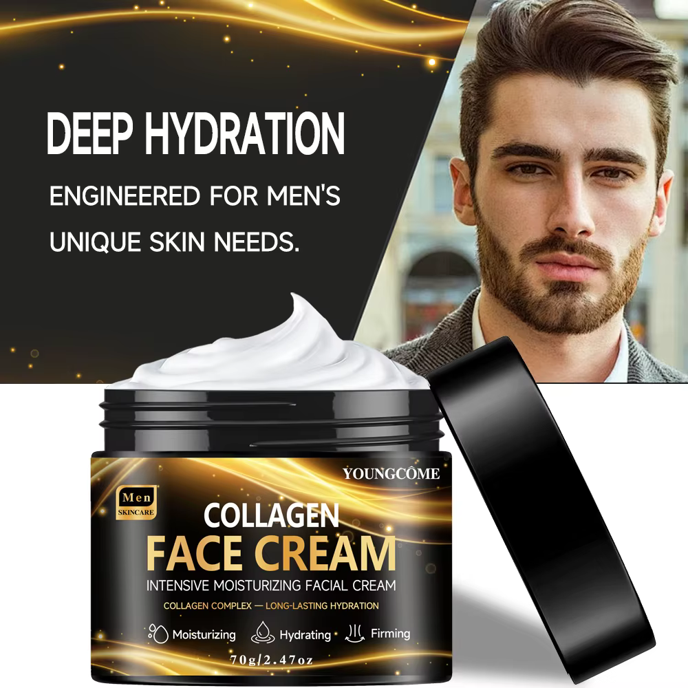 Crème raffermissante et hydratante au collagène rétinol pour hommes