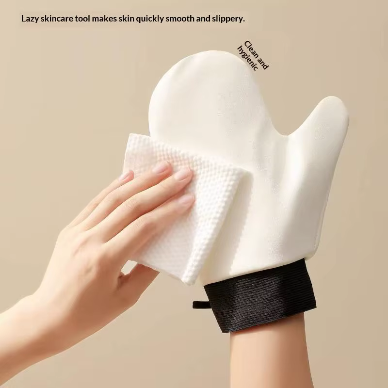 Gant applicateur de lotion auto-bronzante en cuir réutilisable