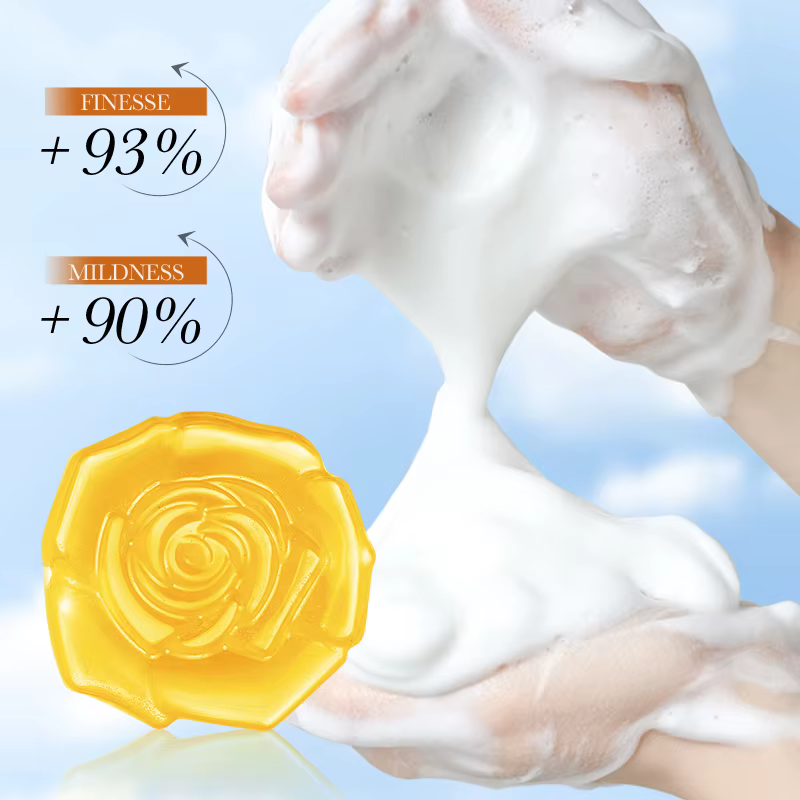 SADOER Savon Visage au Miel Nettoyant Moussant Hydratant Anti-Acné Anti-Âge Blanchissant pour le Corps et le Bain