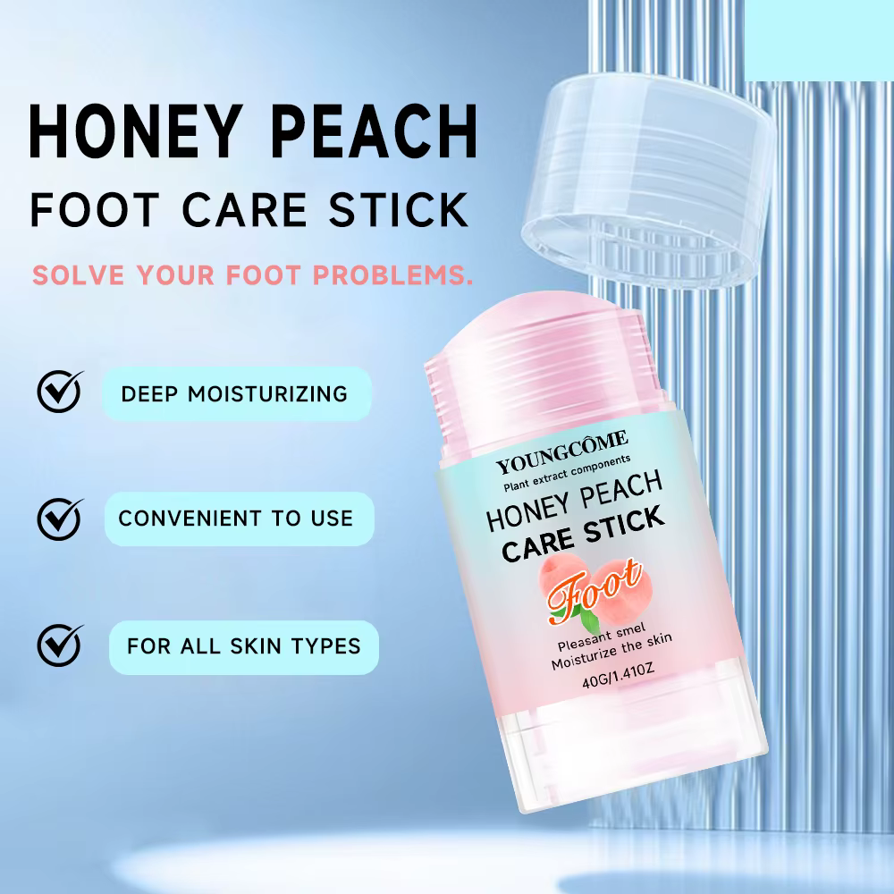 Crème de Soin des Pieds Pêche et Miel - Hydratation 72H & Réparation des Gerçures
