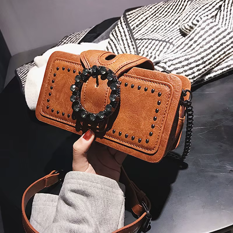 Sacs à main de luxe pour femmes sacs à bandoulière diamants de luxe sac carré Vintage fourre-tout décontracté marque sac à main en cuir PU dames sac