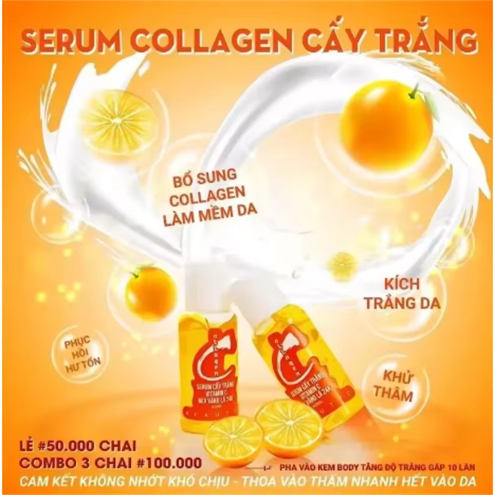 Sérum Corporel, Sérum à la Vitamine C pour Éclaircir la Peau