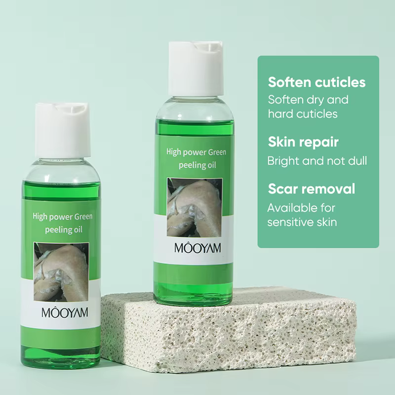 Huile exfoliante verte à l'extrait de réglisse pour le visage et le corps