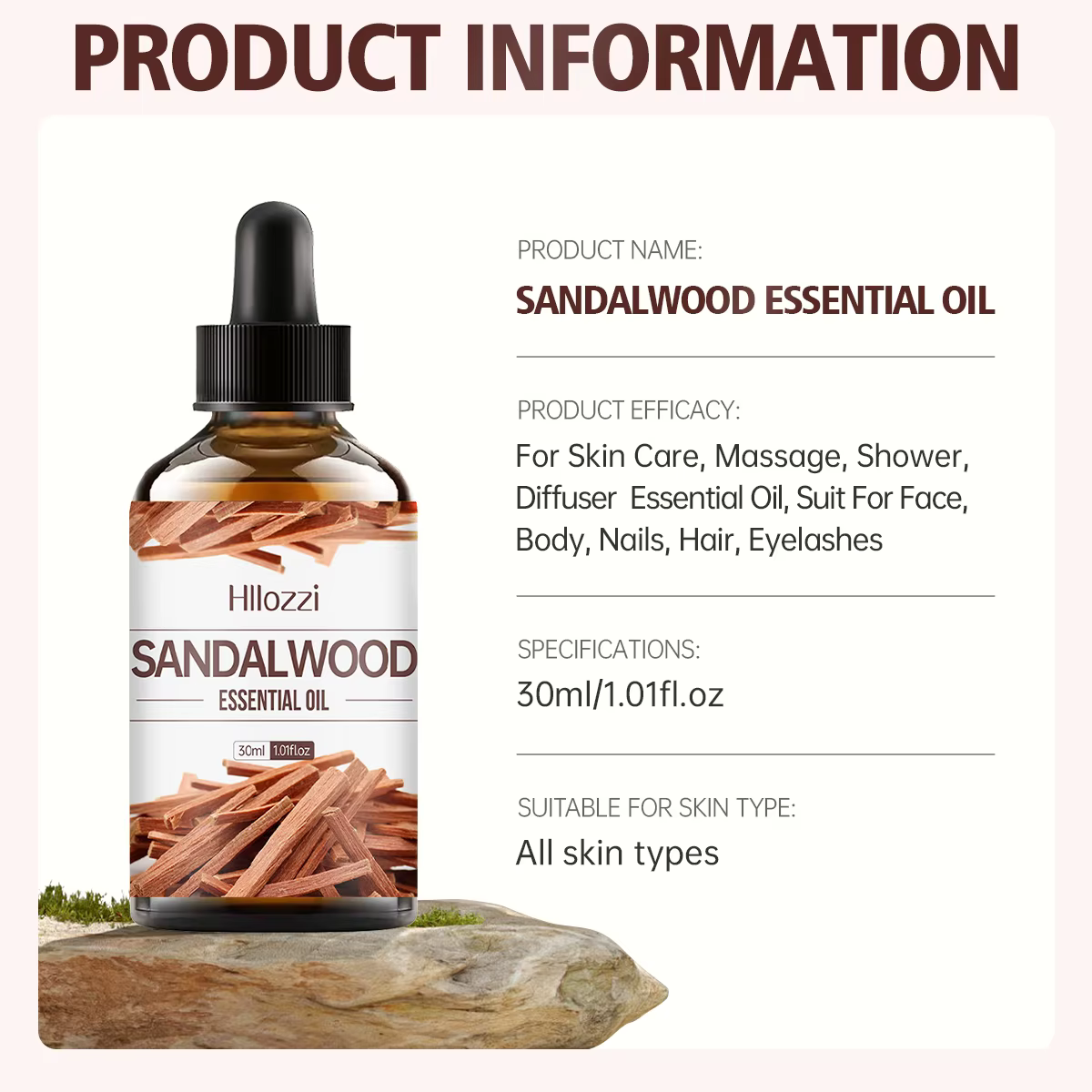 Huile essentielle de bois de santal adaptée au massage