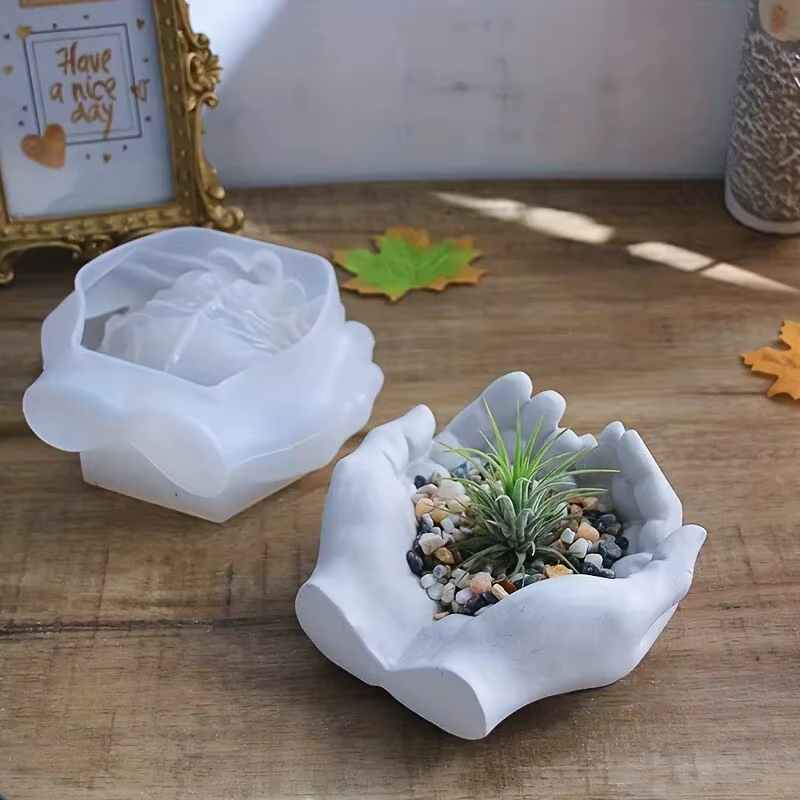 1 moule en plâtre pour la fabrication de bijoux, de porte-bougies, de pots à succulentes, de décorations pour la maison, de cadeaux, etc.