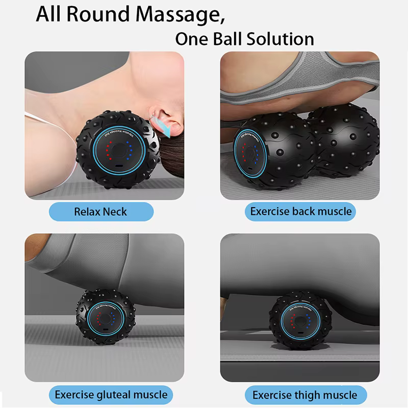 Balle de massage vibrante rechargeable à 5 vitesses