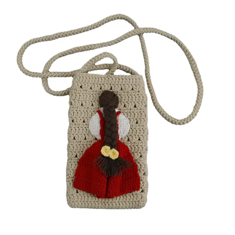 Sac de téléphone portable pour fille mignonne au Crochet, petit sac au Crochet fait à la main pour cadeaux de fille, sac tricoté pour femme, cadeaux de vacances pour ami