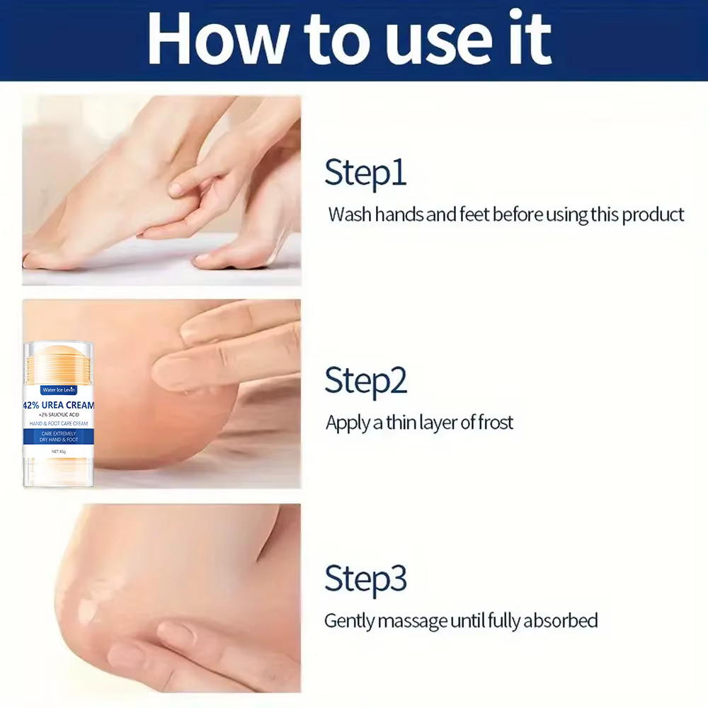 Crème pour les mains et les pieds à 42% d'urée et 2% d'acide salicylique
