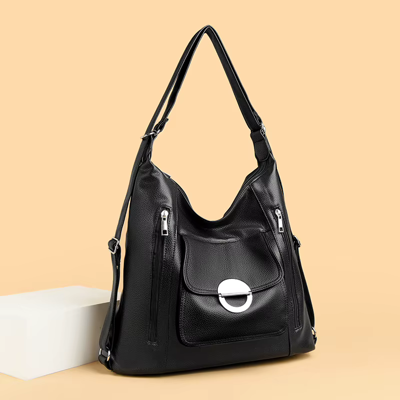 Sac à Main en Cuir Souple de Grande Capacité pour Femme, Portefeuille à Bandoulière de Bonne Qualité, Nouvelle Collection 2025