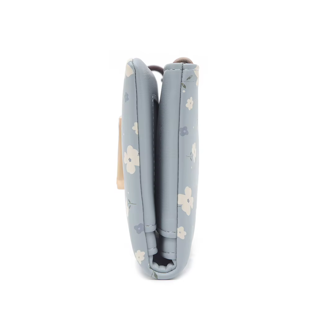Sac à main long pour femme, nouvelle collection printemps/été 2024, style coréen, en PU imprimé, avec fermeture éclair et boucle, pliable, multifonction, peut servir de portefeuille long ou de pochett