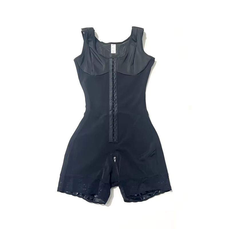Body gainant amincissant pour femme à haute compression avec broches de maintien de la poitrine, pour usage quotidien et post-chirurgical, effet ventre plat