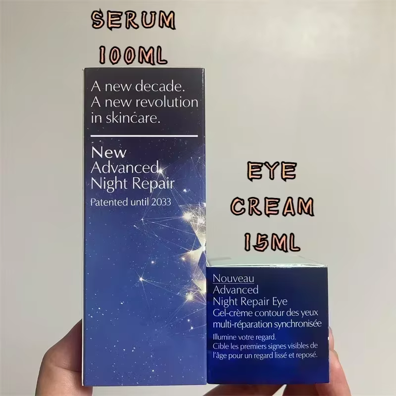 Soin de la peau : Sérum facial 100ml et crème contour des yeux 15ml – Outil de maquillage