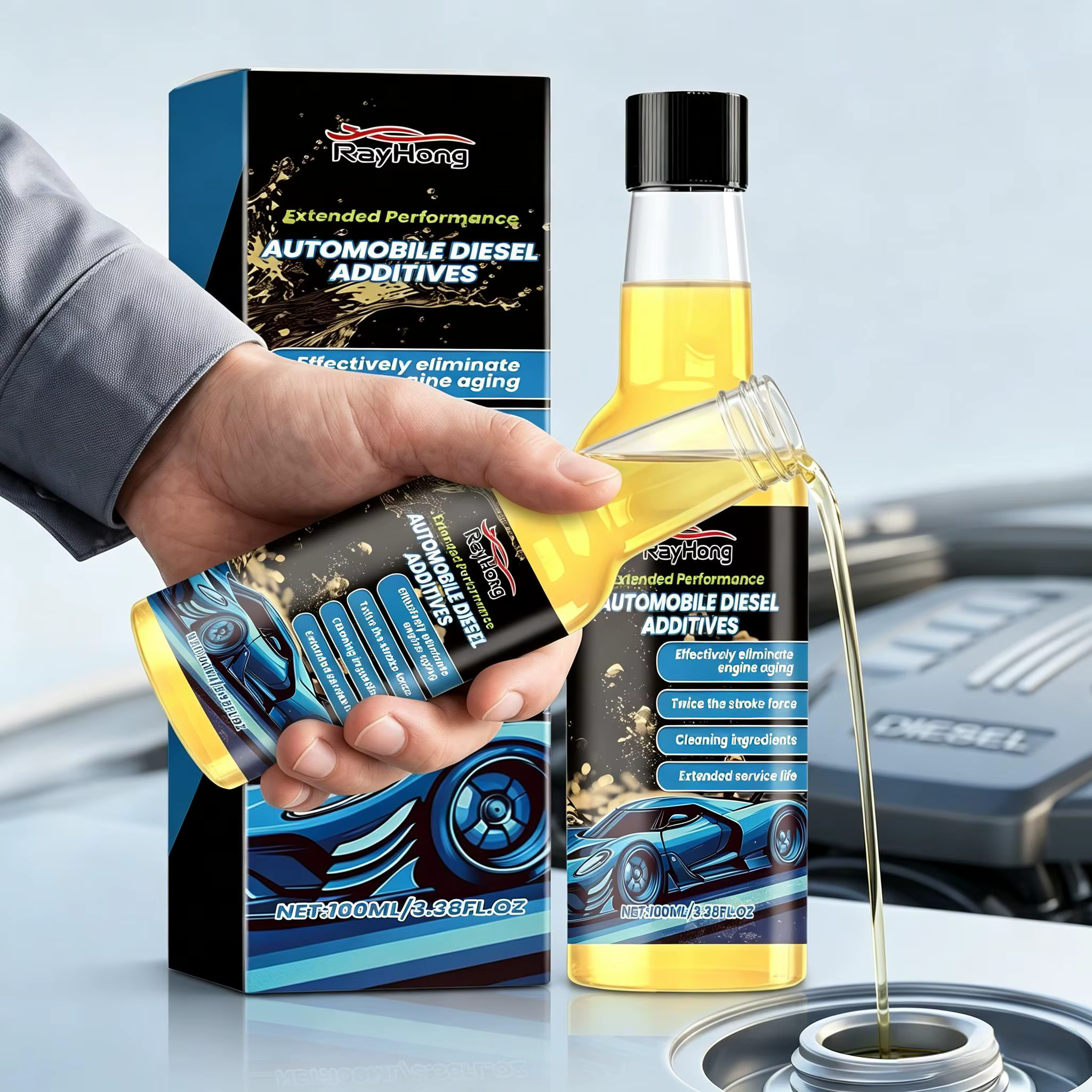 Additifs Diesel pour Voitures : Optimise la Combustion, Prévient les Sédiments, Améliore les Performances d'Accélération, Réduit le Bruit et les Vibrations, Nettoyant